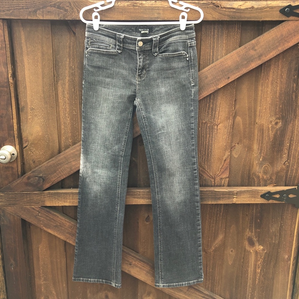 White House Black Market Black Denim Jeans Boot 4R